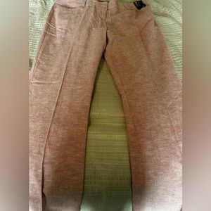 New York and Co Pink Linen Bootcut Pants